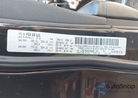 2016 Dodge Durango Sxt z USA, uszkodzony, nr VIN 1C4RDHAG5GC502887